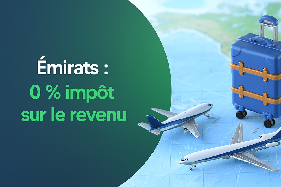 Visuel montrant 0 % d’impôt sur le revenu aux EAU