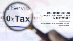 Dubai city with low corporate tax note
