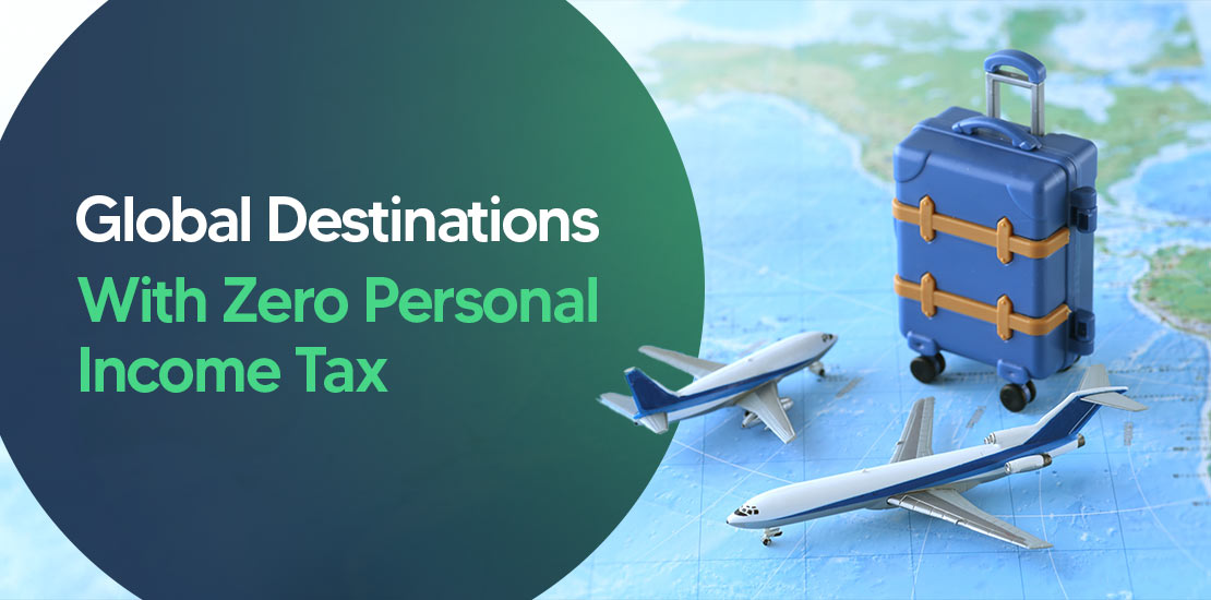 UAE map showing zero personal taxes