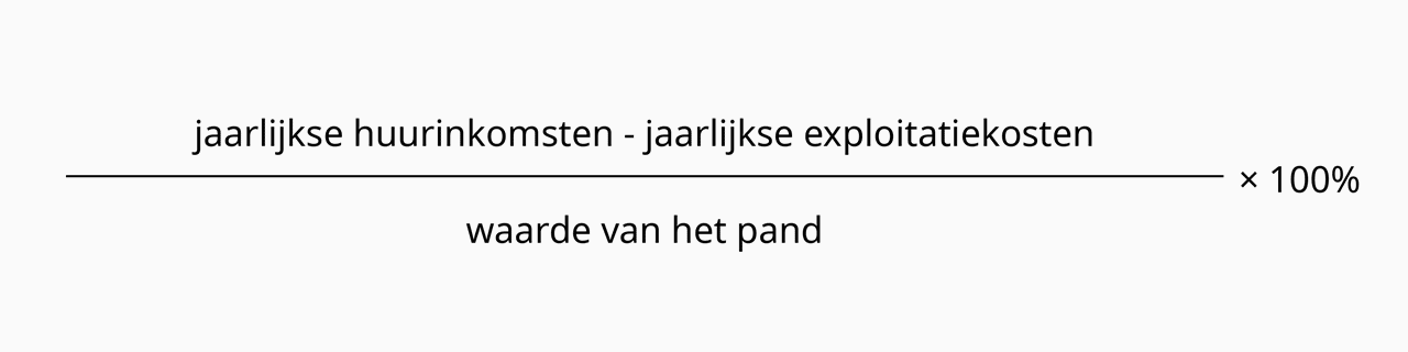 Berekening van jaarlijks huurrendement na aftrek van kosten