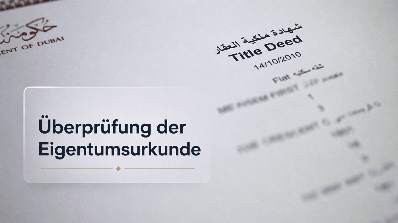 Überprüfung der Echtheit des Eigentumsrechts von Immobilienbesitzern in Dubai
