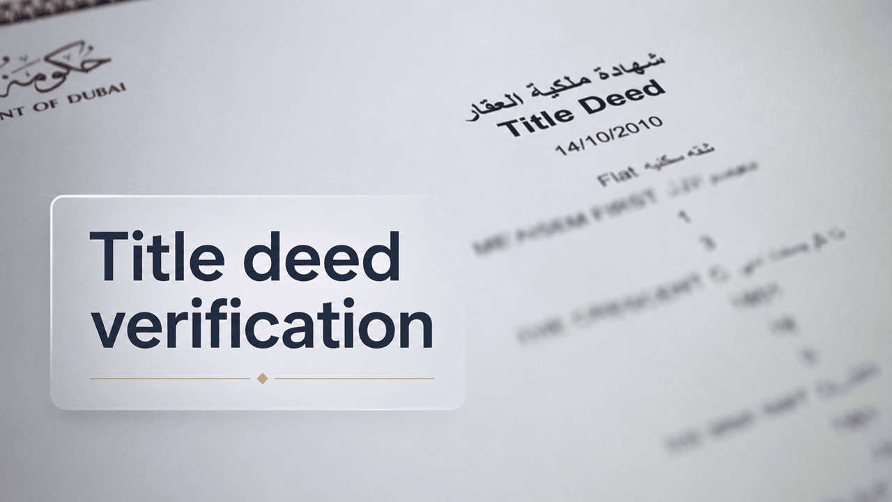 It is important to check validity of title deed in Dubai