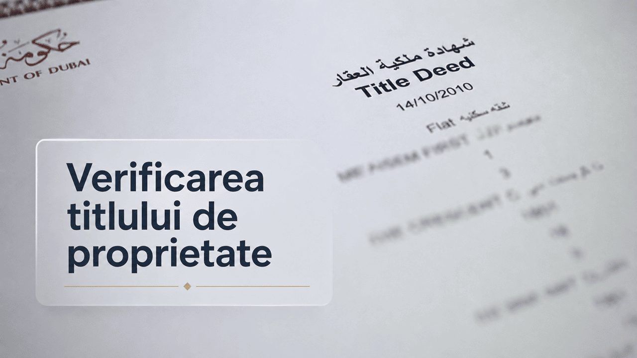 Verificarea autenticității dreptului de proprietate al proprietarilor de imobile din Dubai