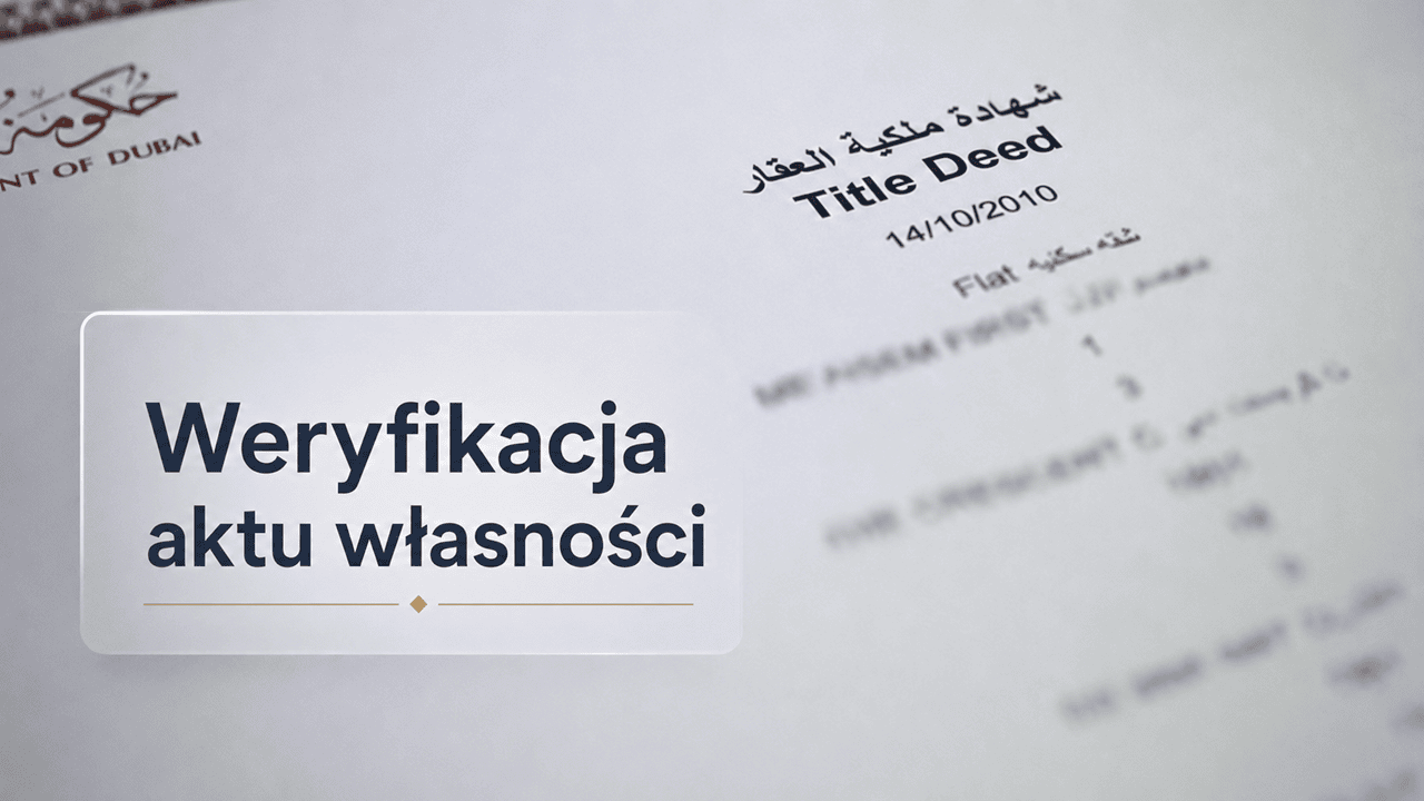 Weryfikacja prawa własności nieruchomości w Dubaju